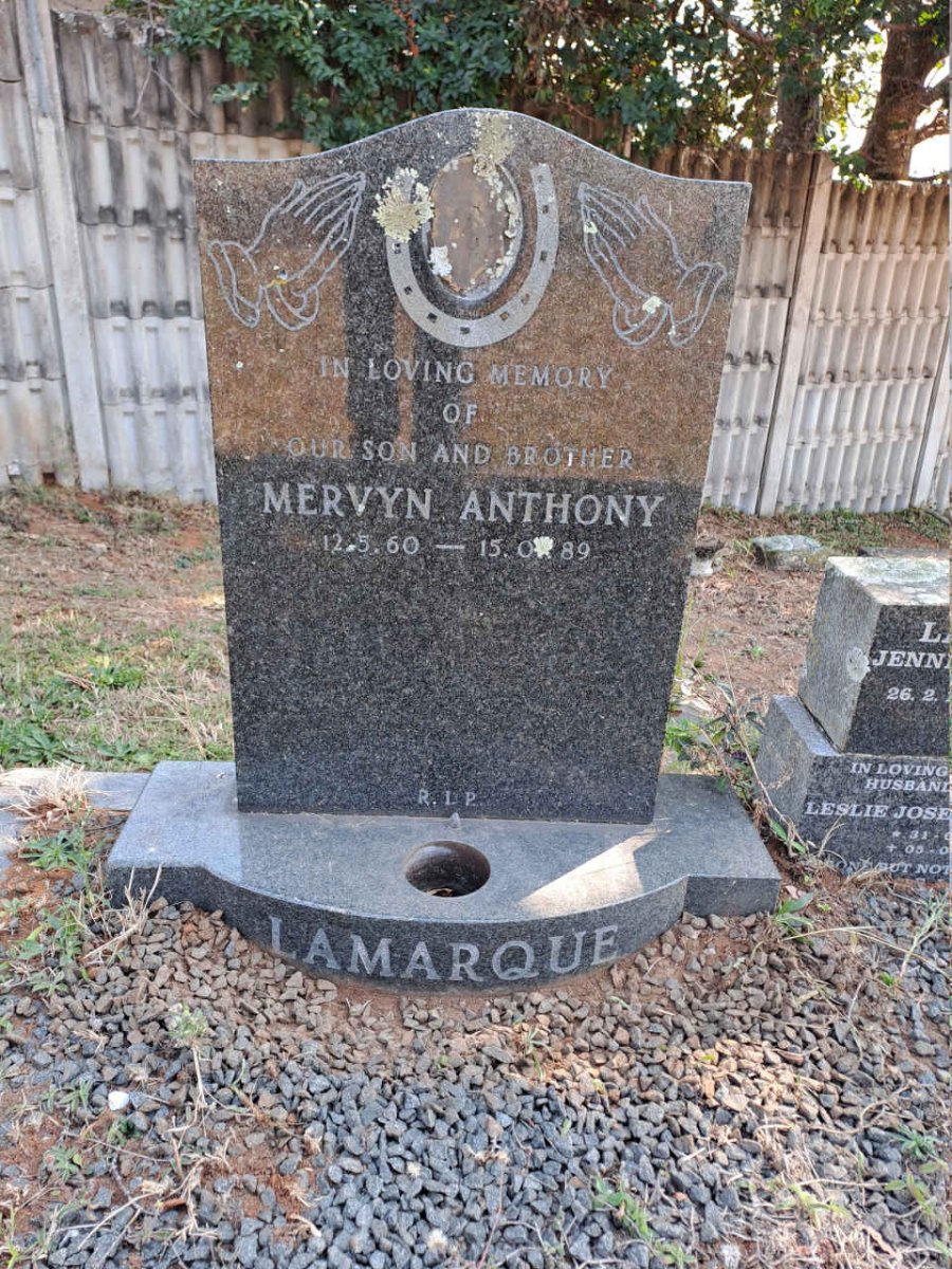 LAMARQUE Mervyn Anthony 1960-1989
