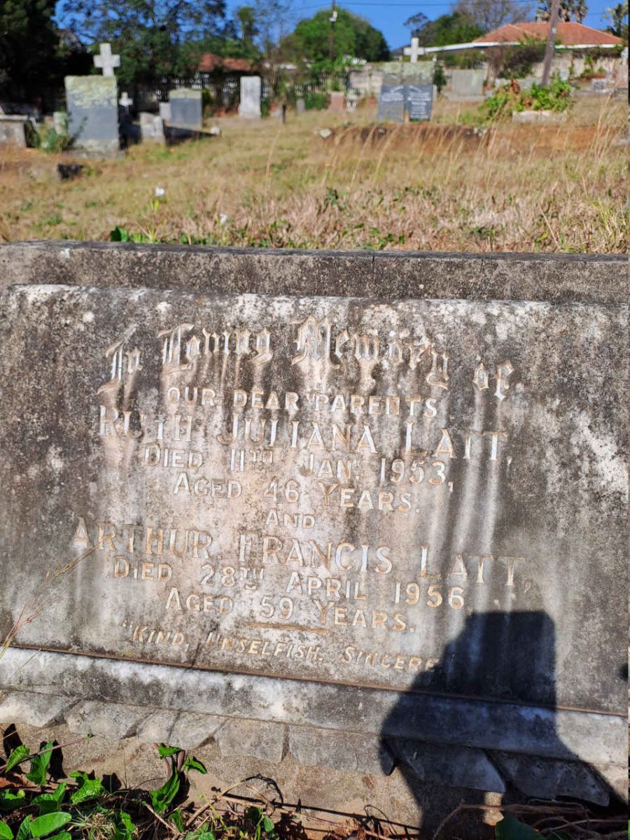LATT Arthur Francis -1956 & Ruth Juliana -1953