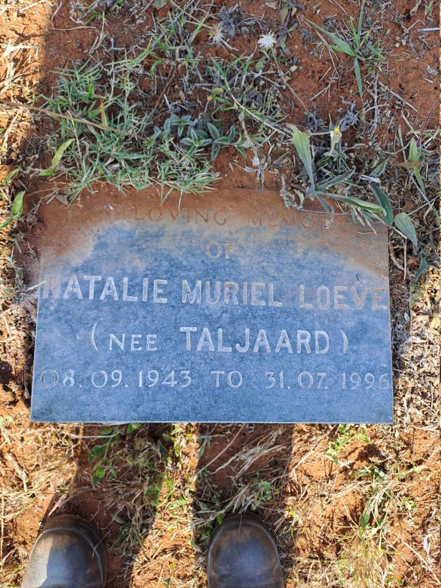 LOEVE Natalie Muriel nee TALJAARD 1943-1996