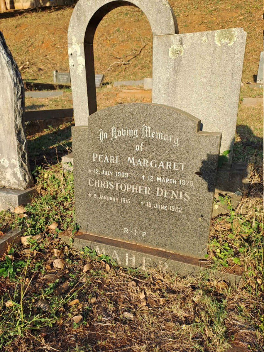 MAHER Christopher Denis 1915-1982 & Pearl Margaret 1909-1978