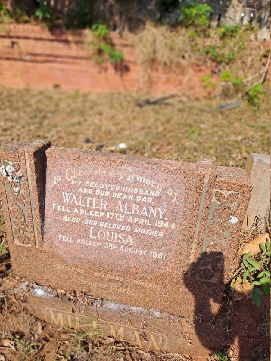 MILLMAN Walter Albany -1944 & Louisa -1961