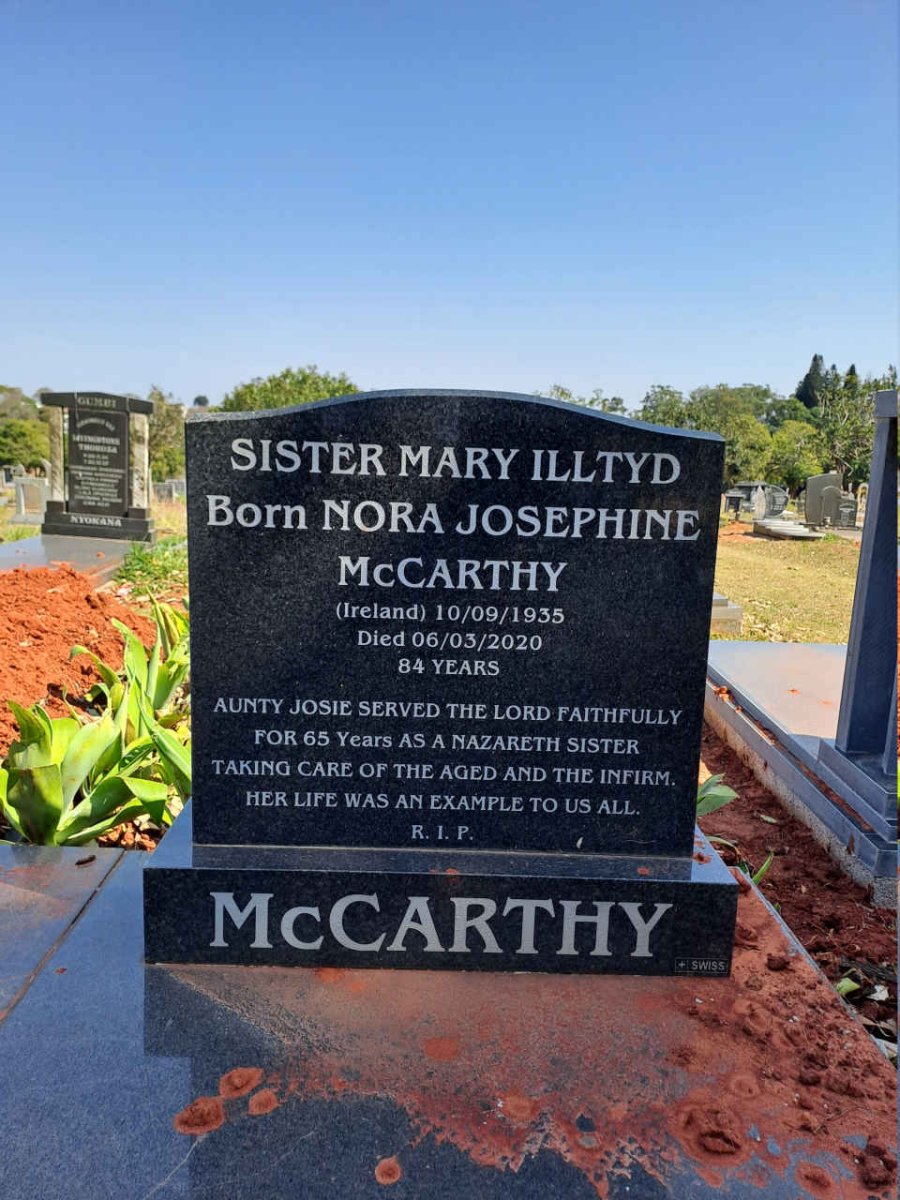 MCCARTHY Nora Josephine 1935-2020