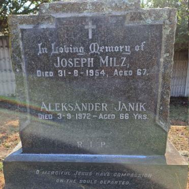 MILZ Joseph -1954 :: JANIK Aleksander -1972