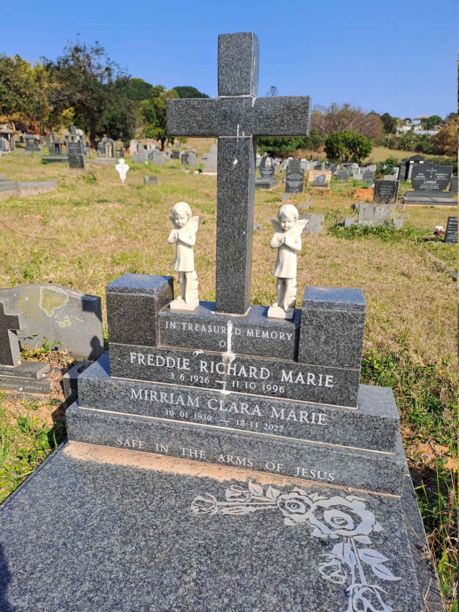 MARIE Freddie Richard 1926-1996 & Mirriam Clara 1930-2022