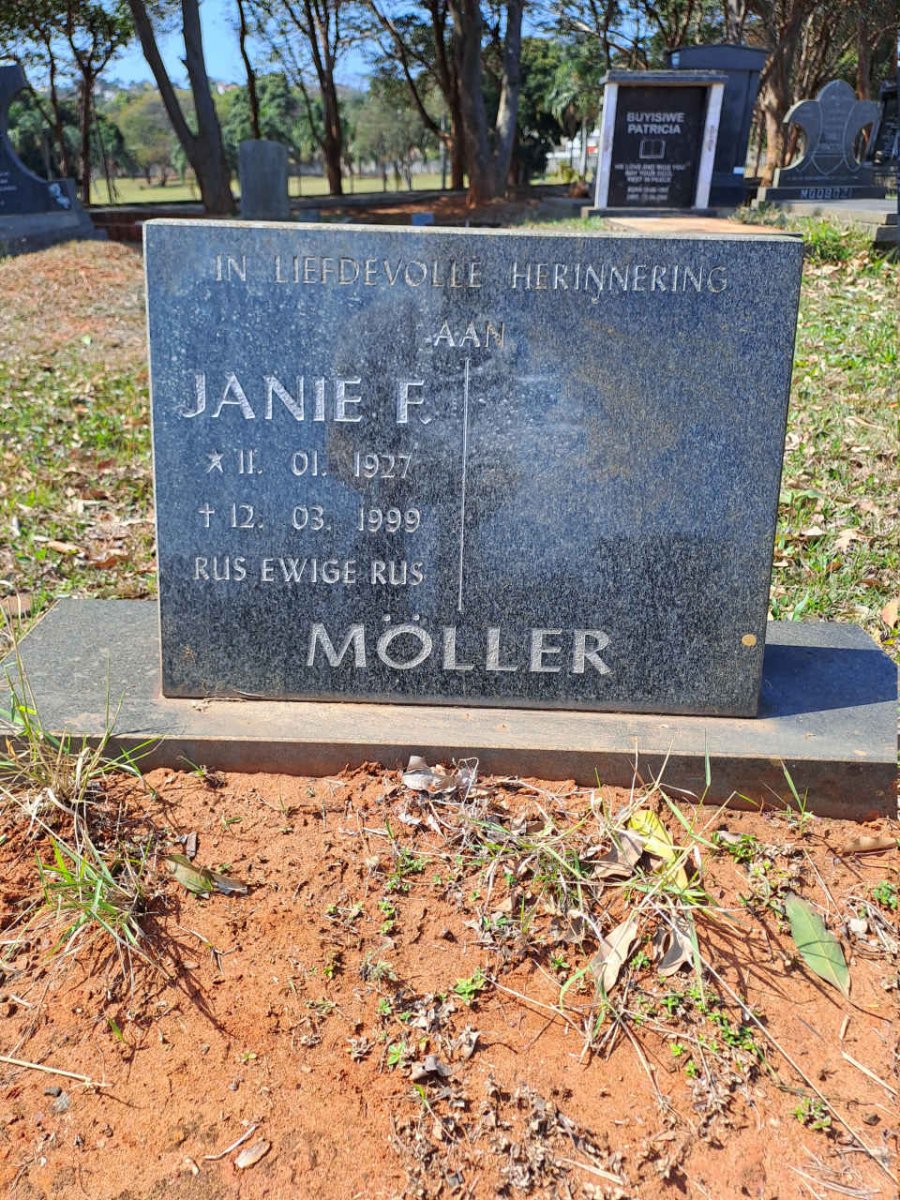 MOLLER Janie. F. 1927-1999