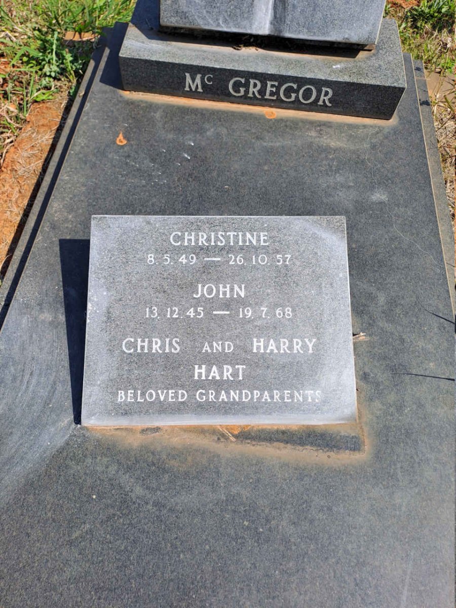 MCGREGOR John 1945-1968 & Christine 1949-1957