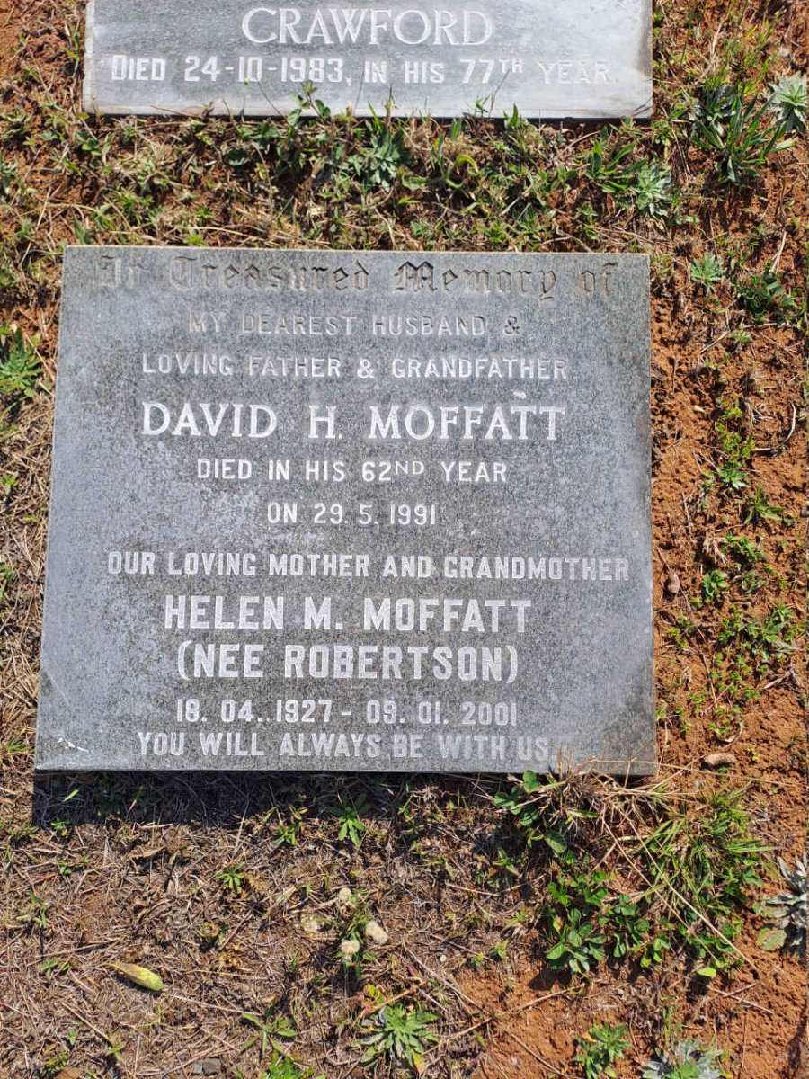 MOFFATT David H. -1991 & Helen M. ROBERTSON 1927-2001