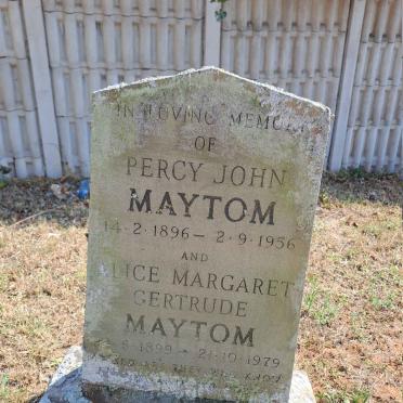 MAYTOM Percy John 1896-1956 & Alice Margaret Gertrude 1899-1979