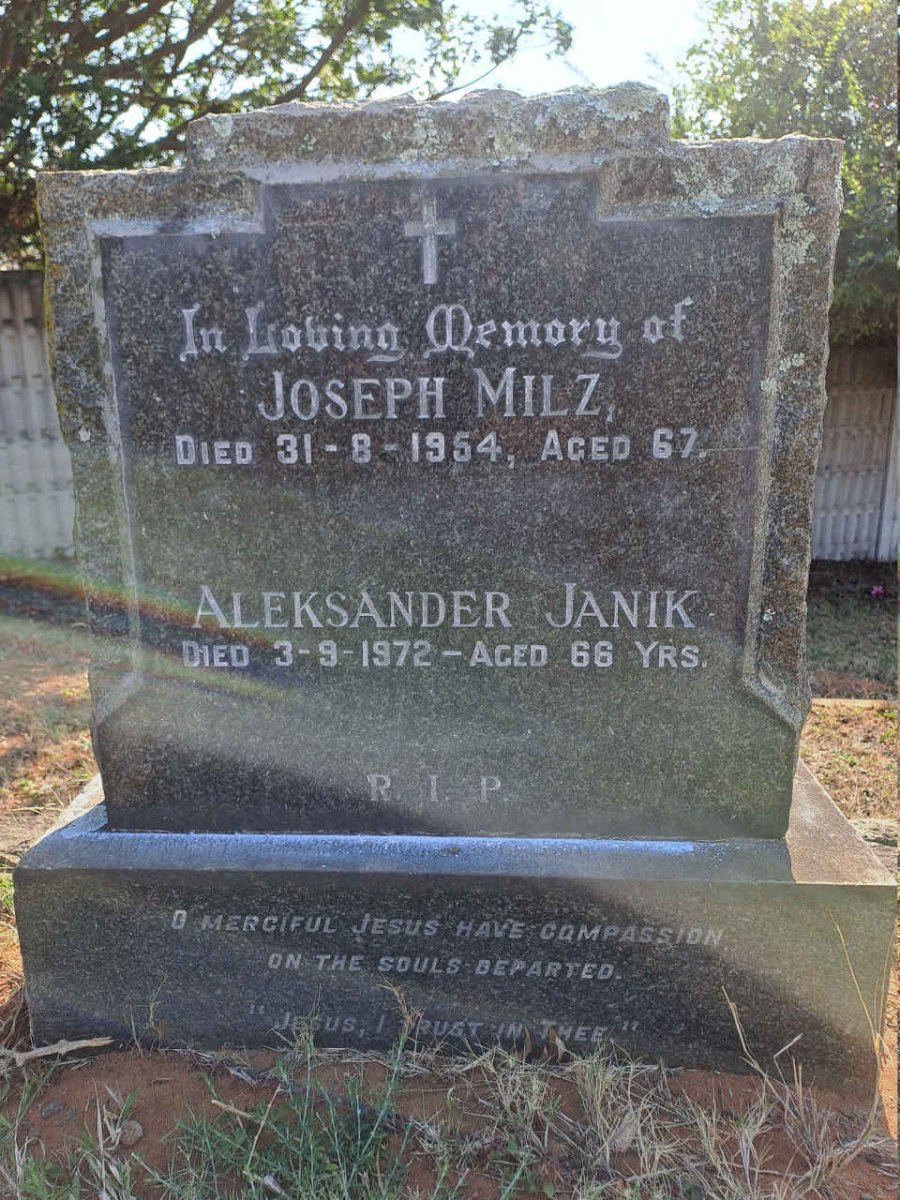 MILZ Joseph -1954 :: JANIK Aleksander -1972