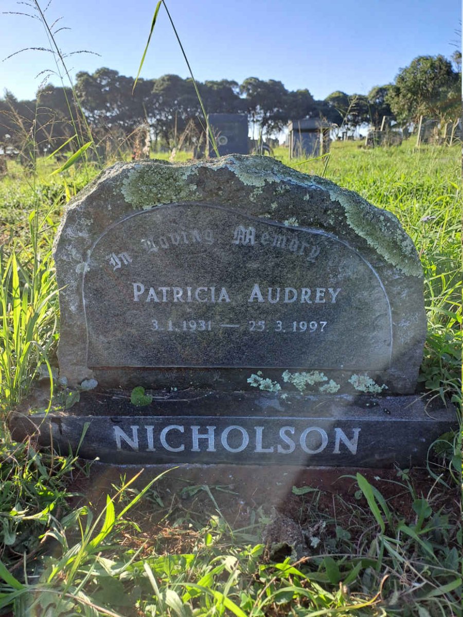 NICHOLSON Patricia Audrey 1931-1997