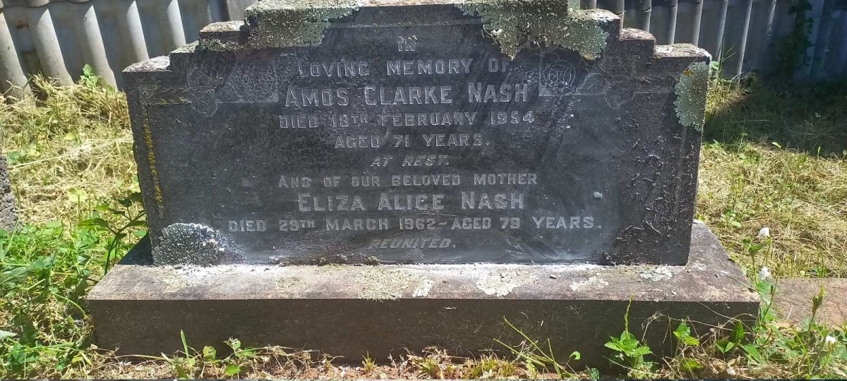 NASH Amos Clarke -1954 & Eliza Alice -1962