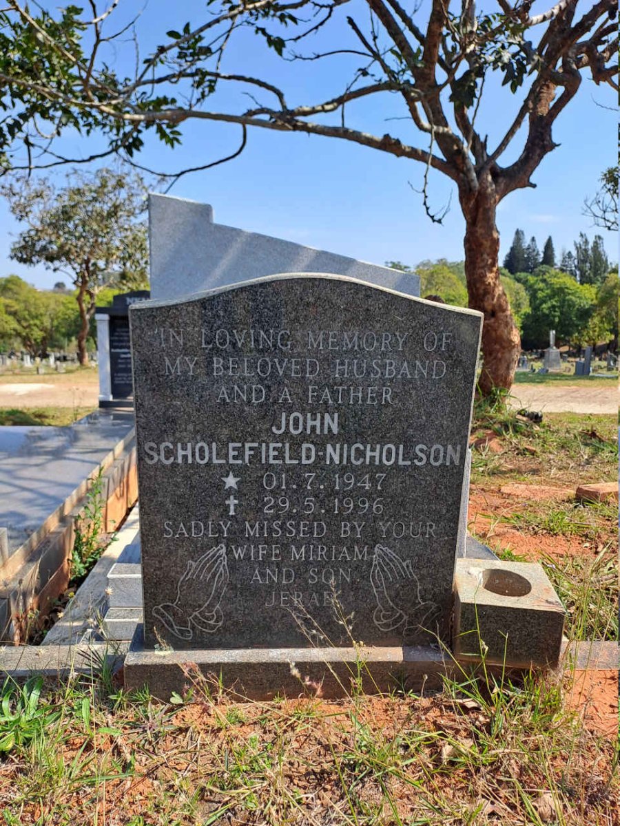 NICHOLSON John, SCHOLEFIELD 1947-1996