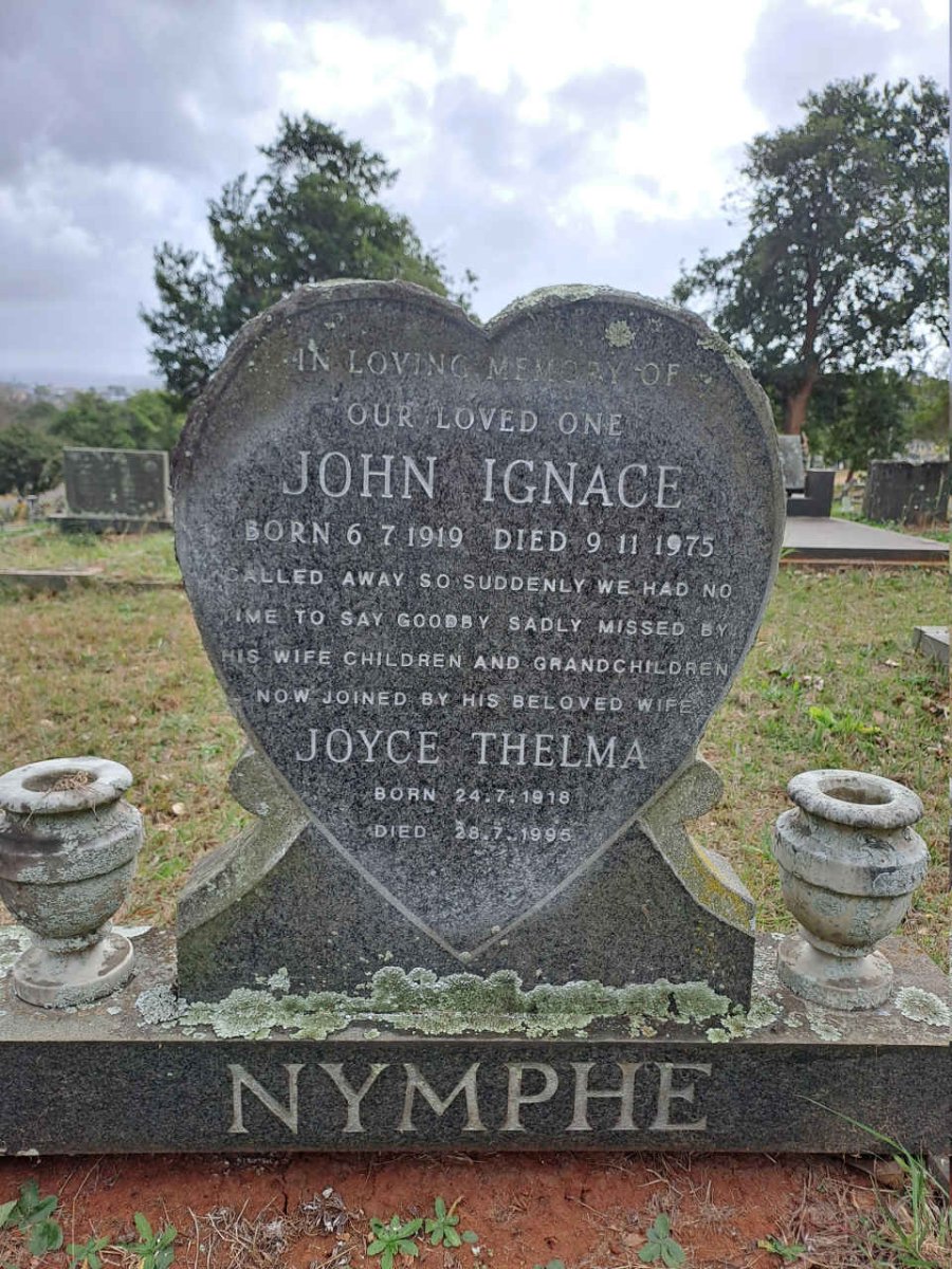 NYMPHE John Ignace 1919-1975 & Joyce Thelma 1918-1995