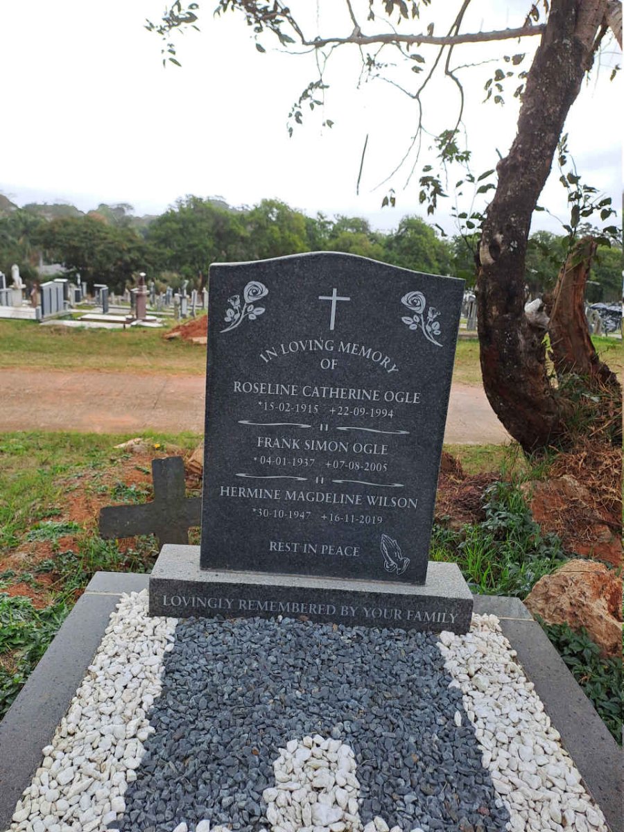 OGLE Roseline Catherine 1915-1994 :: OGLE Frank Simon 1937-2005 :: WILSON Hermine Magdeline 1947-2019