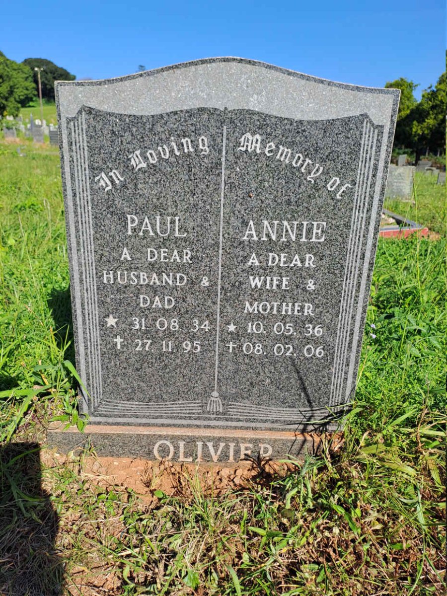 OLIVIER Paul 1934-1995 & Annie 1936-2006