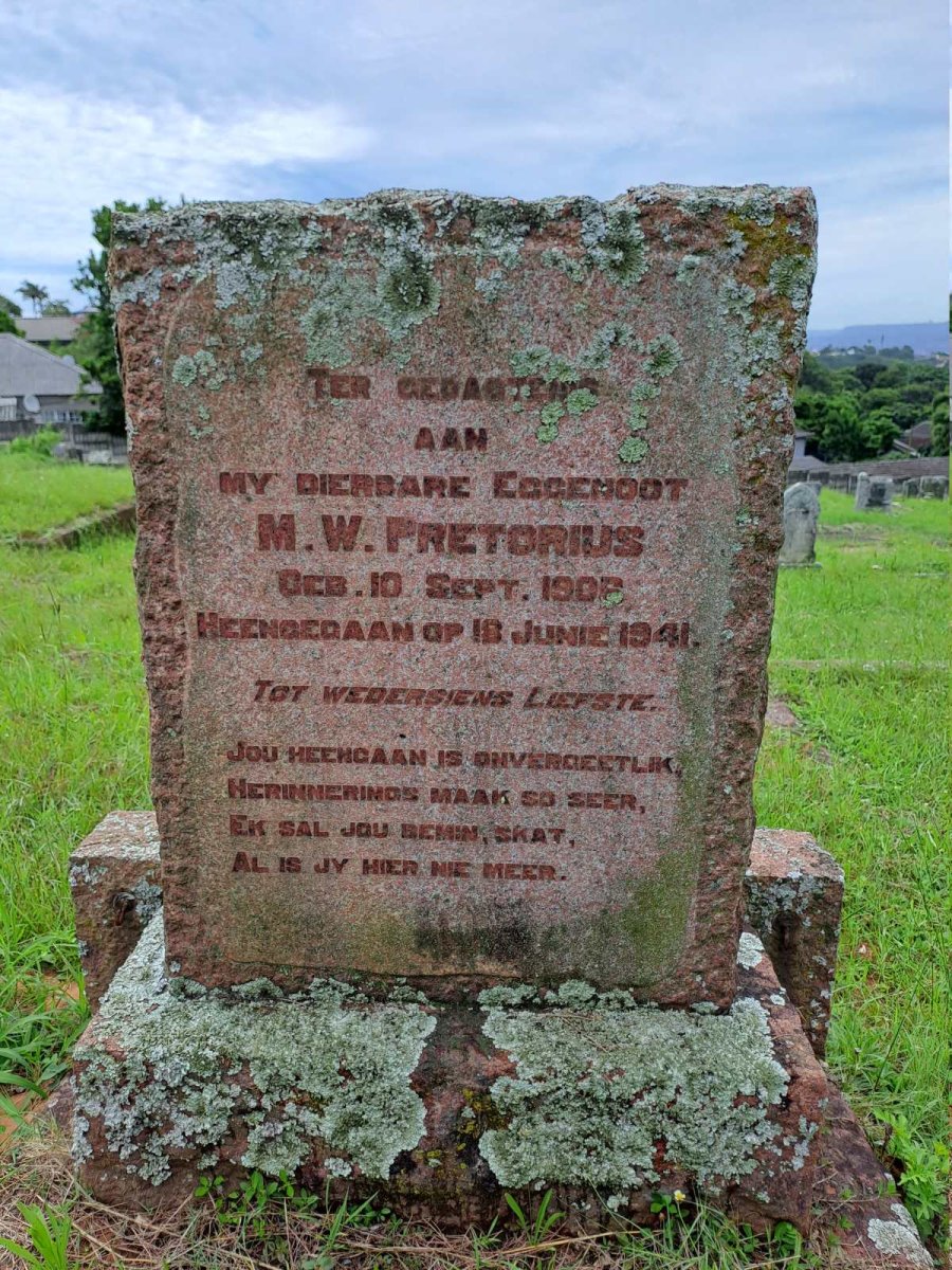 PRETORIUS M.W. 1906-1941