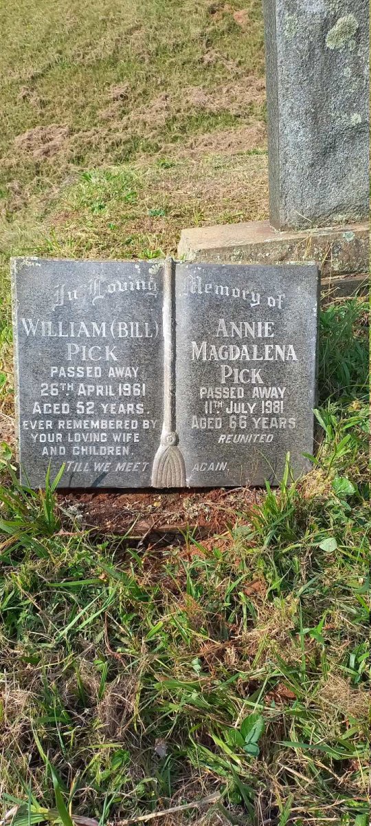 PICK William -1961 & Annie Magdalena -1981