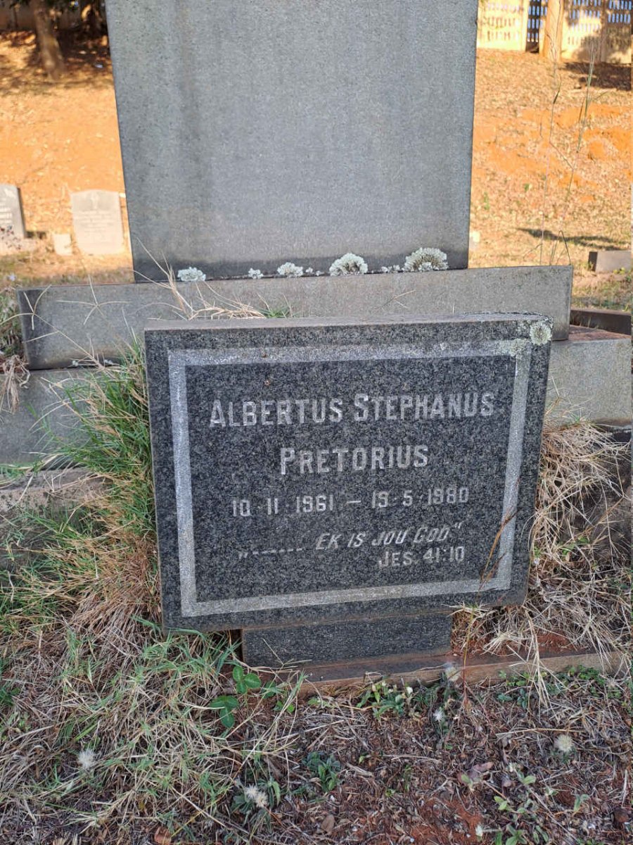 PRETORIUS Albertus Stephanus 1961-1980