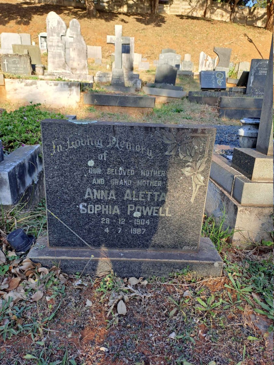 POWELL Anna Aletta Sophia 1904-1987