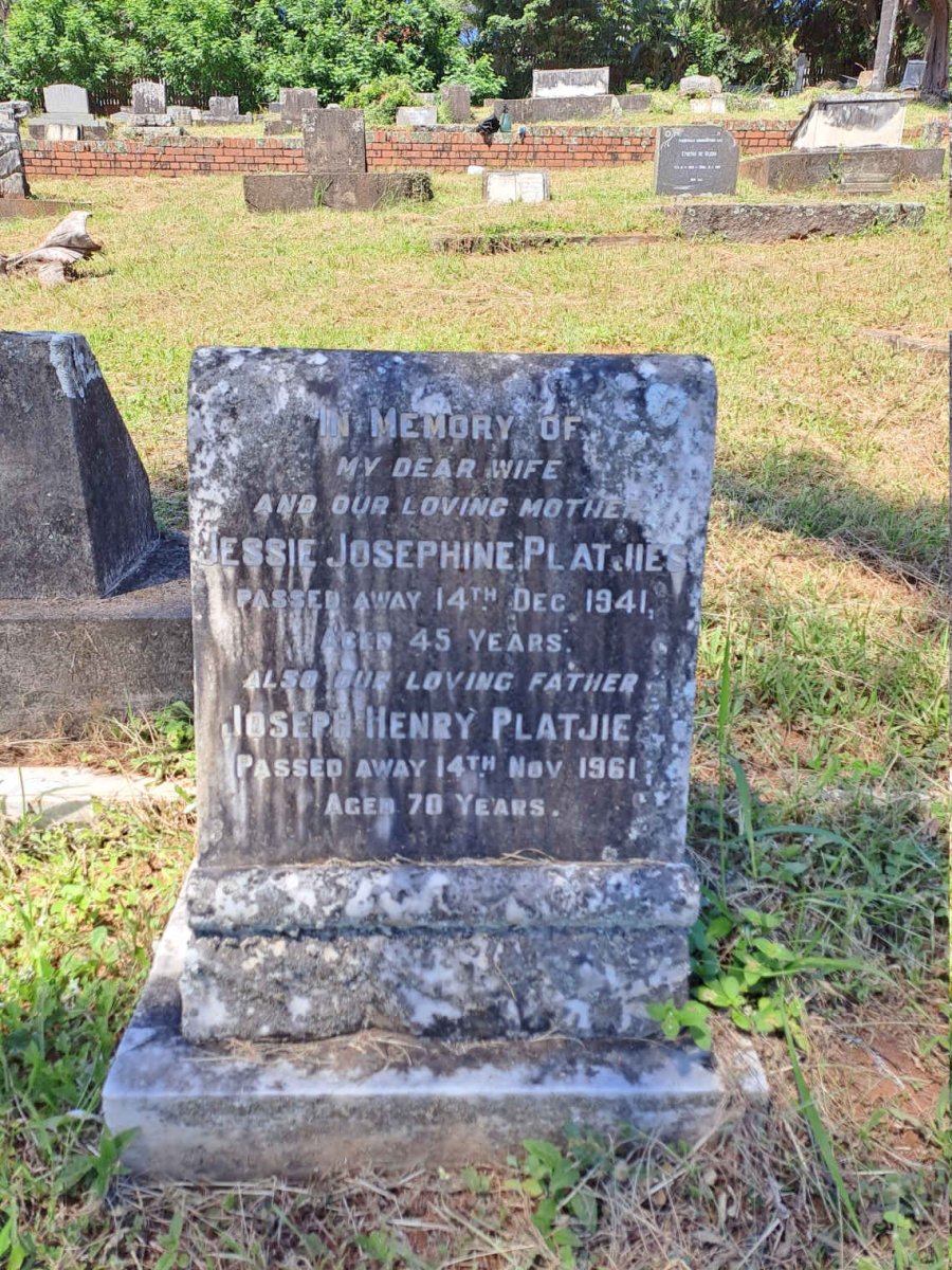 PLATJIE Joseph Henry -1961 & Jessie Josephine -1941