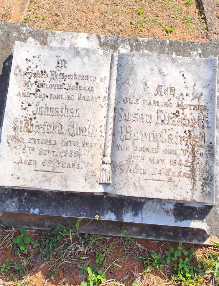 QUAIL Johnathan Stableford -1939 & Susan Elizabeth CAIRNS -1942
