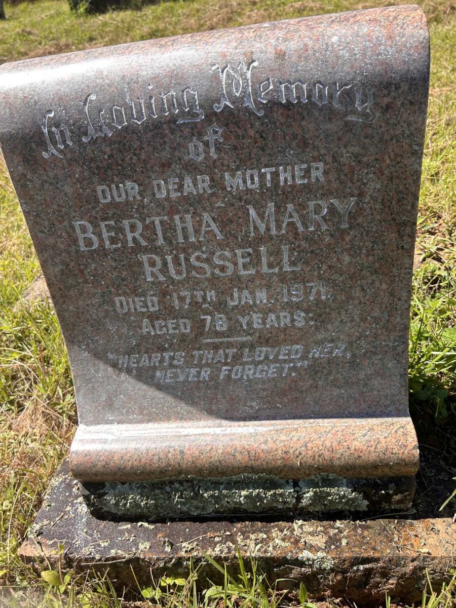 RUSSELL Bertha Mary -1971