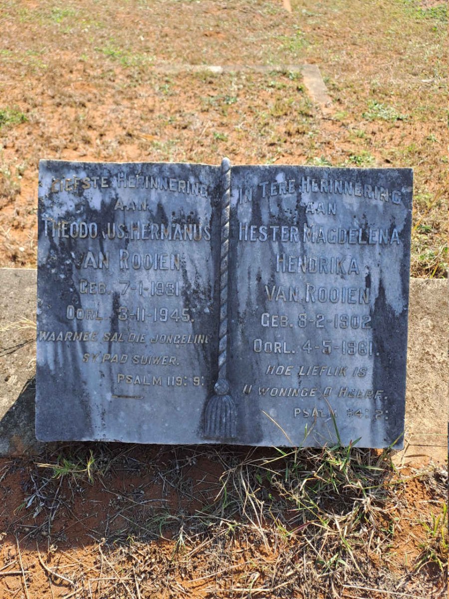 ROOIEN Hester Magdelena Hendrika, van 1902-1961 :: VAN ROOIEN Theodorus Hermanus 1931-1945 :: 