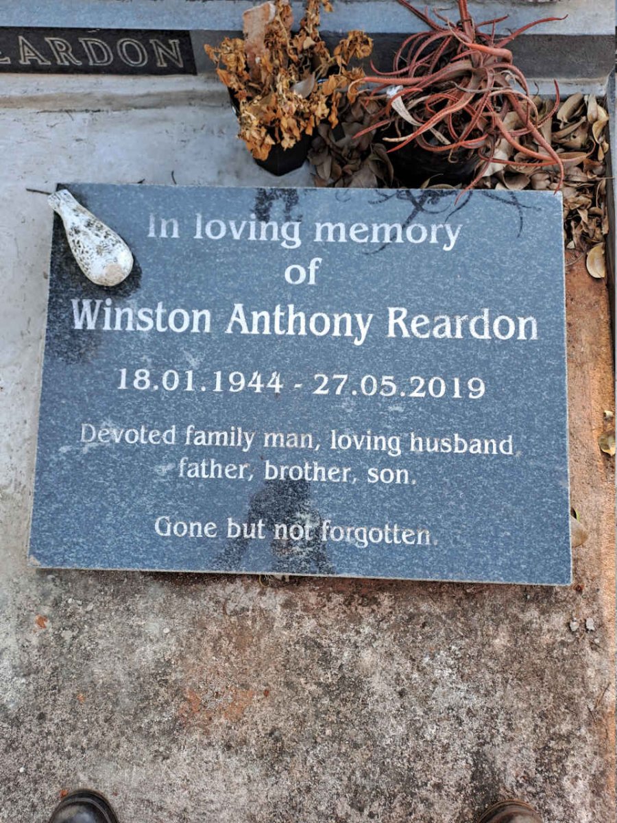 REARDON Winston Anthony 1944-2019
