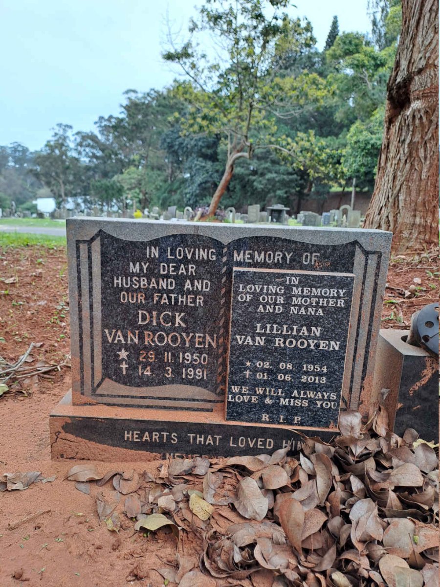 ROOYEN Dick, van 1950-1991 & Lillian 1954-2013