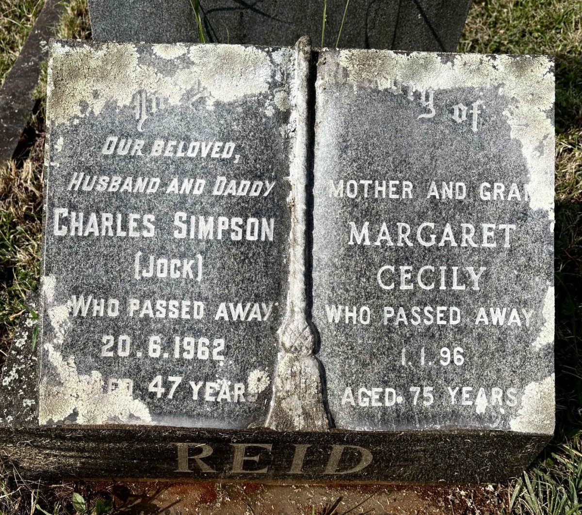 REID Charles Simpson -1962 & Margaret Cecily -1996
