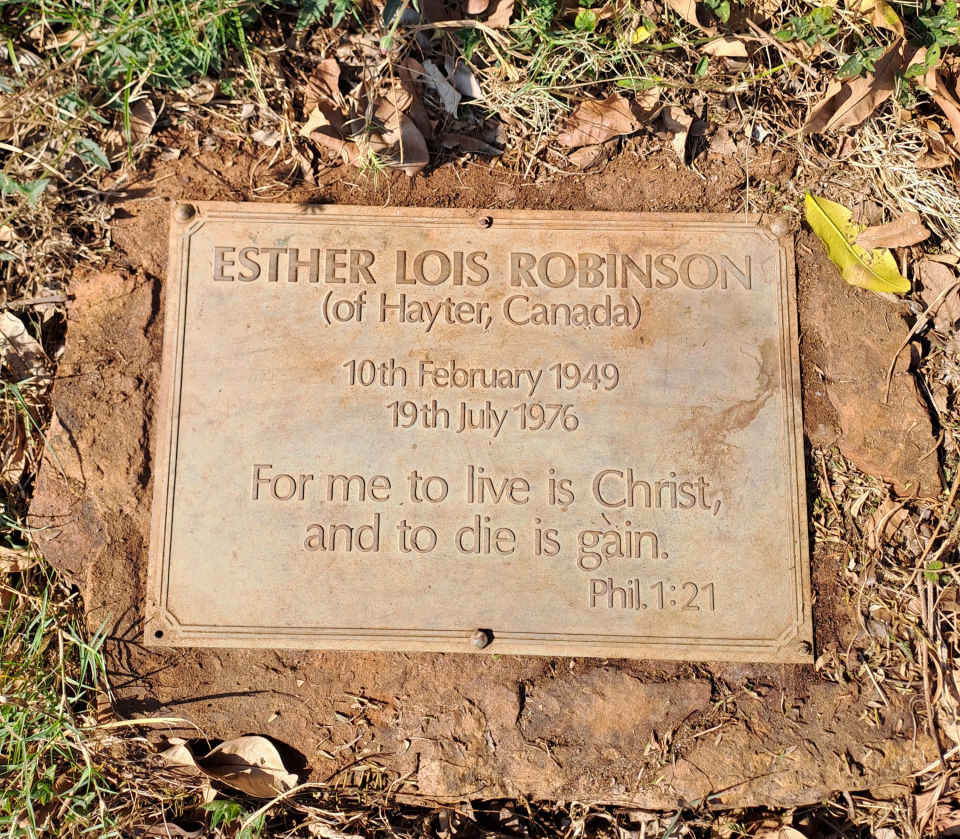 ROBINSON Esther Lois 1949-1976