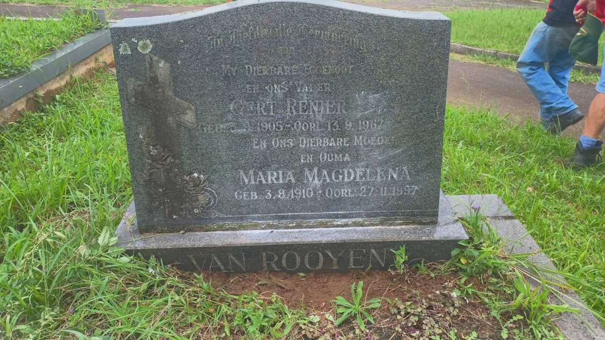ROOYEN Gert Renier, van 1905-1967 & Maria Magdelena 1910-1997