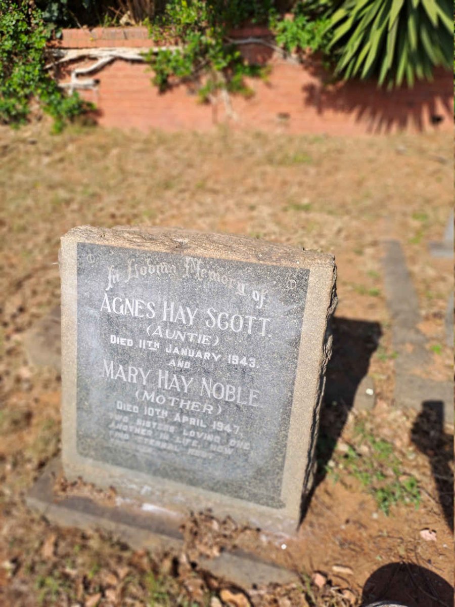SCOTT Agnes Hay -1943 :: NOBLE Mary Hay -1947