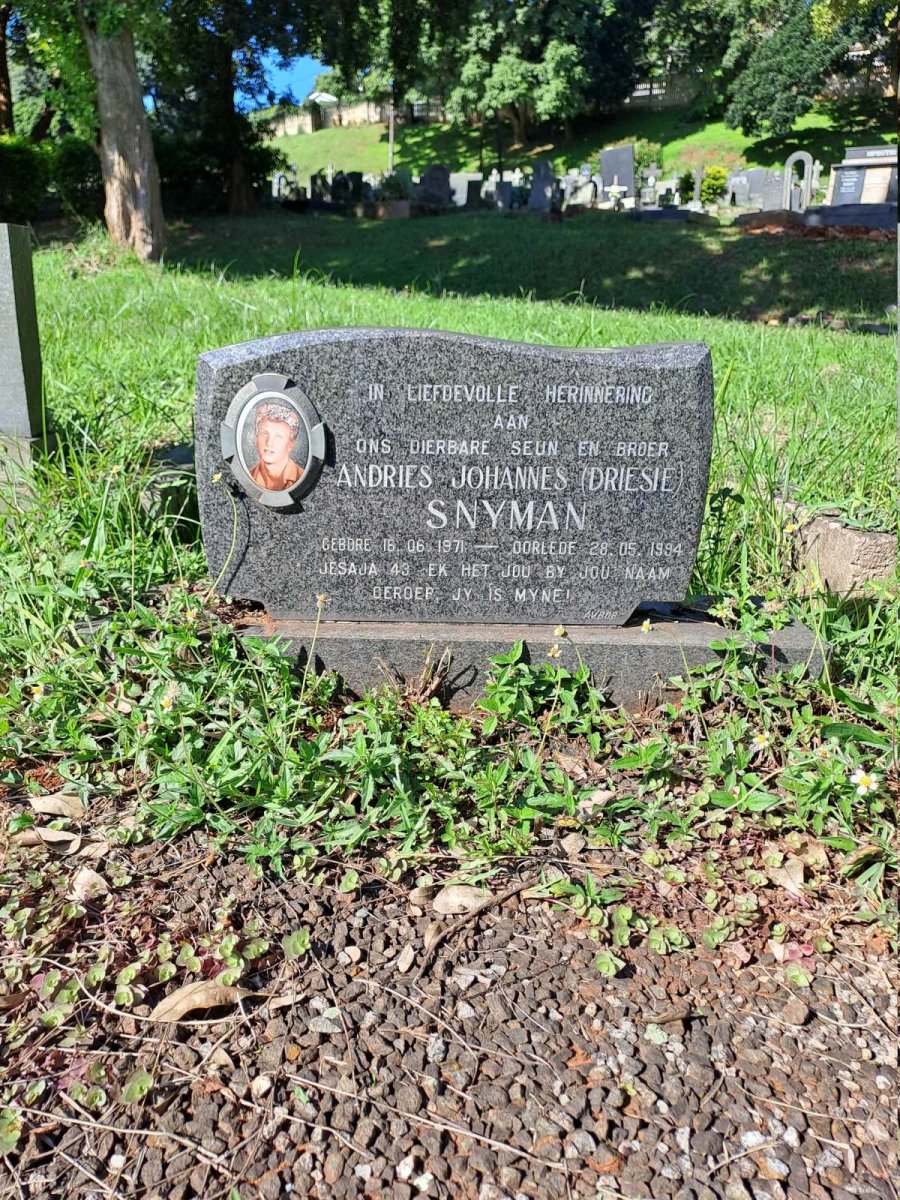 SNYMAN Andries Johannes 1971-1994