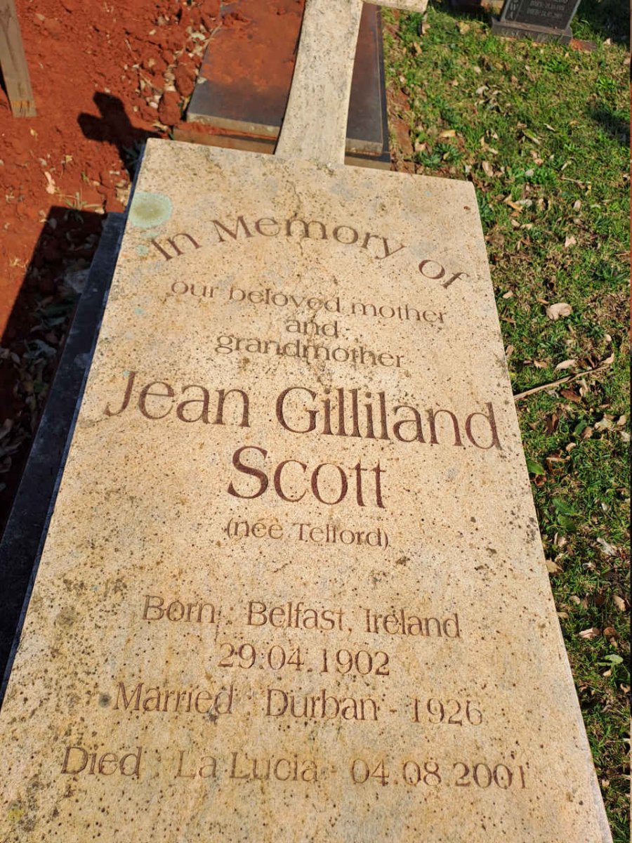 SCOTT Jean Gilliland 1902-2001