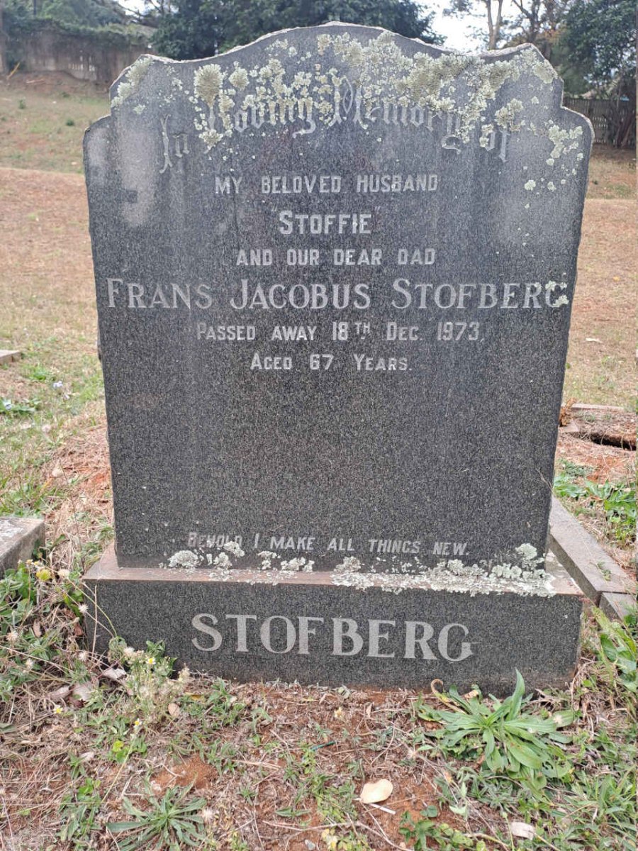 STOFBERG Frans Jacobus -1973