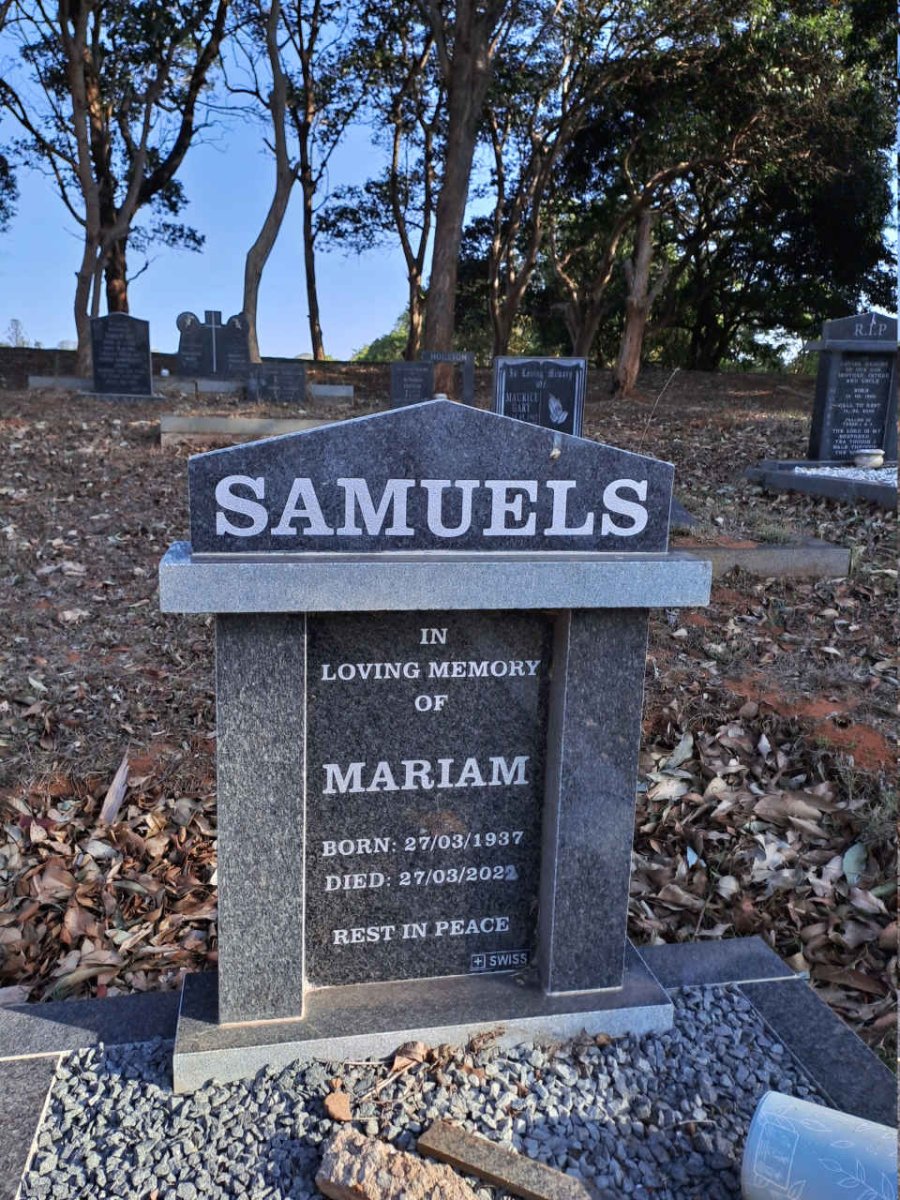 SAMUELS Mariam 1937-2022