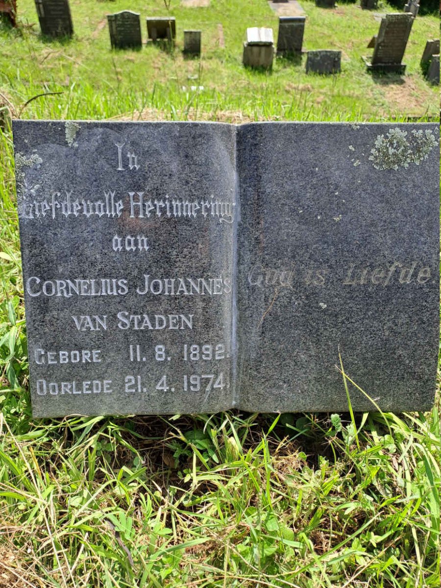 STADEN Cornelius Johannes, van 1892-1974