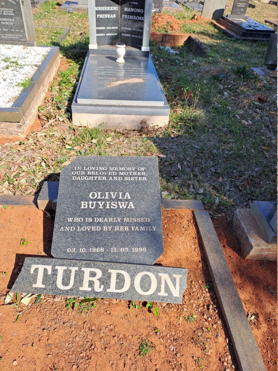 TURDON Olivia Buyiswa 1968-1999