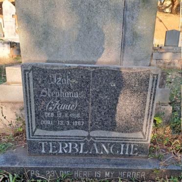 TERBLANCHE Izak Stephanus 1915-1987