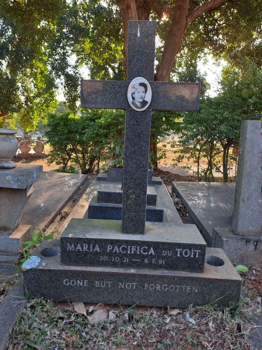 TOIT Maria Pacifica, du 1921-1991