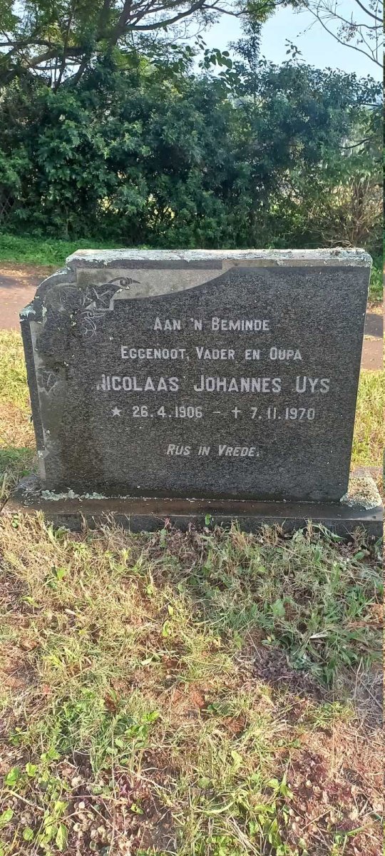 UYS Nicolaas Johannes 1906-1970