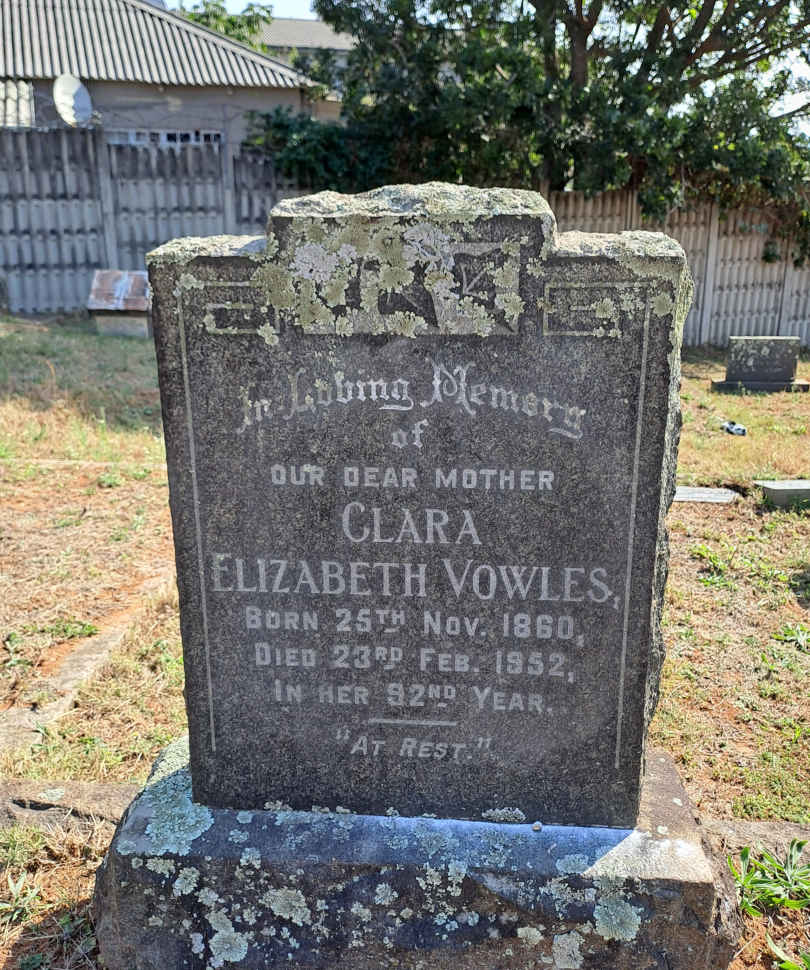 VOWLES Clara Elizabeth 1860-1952