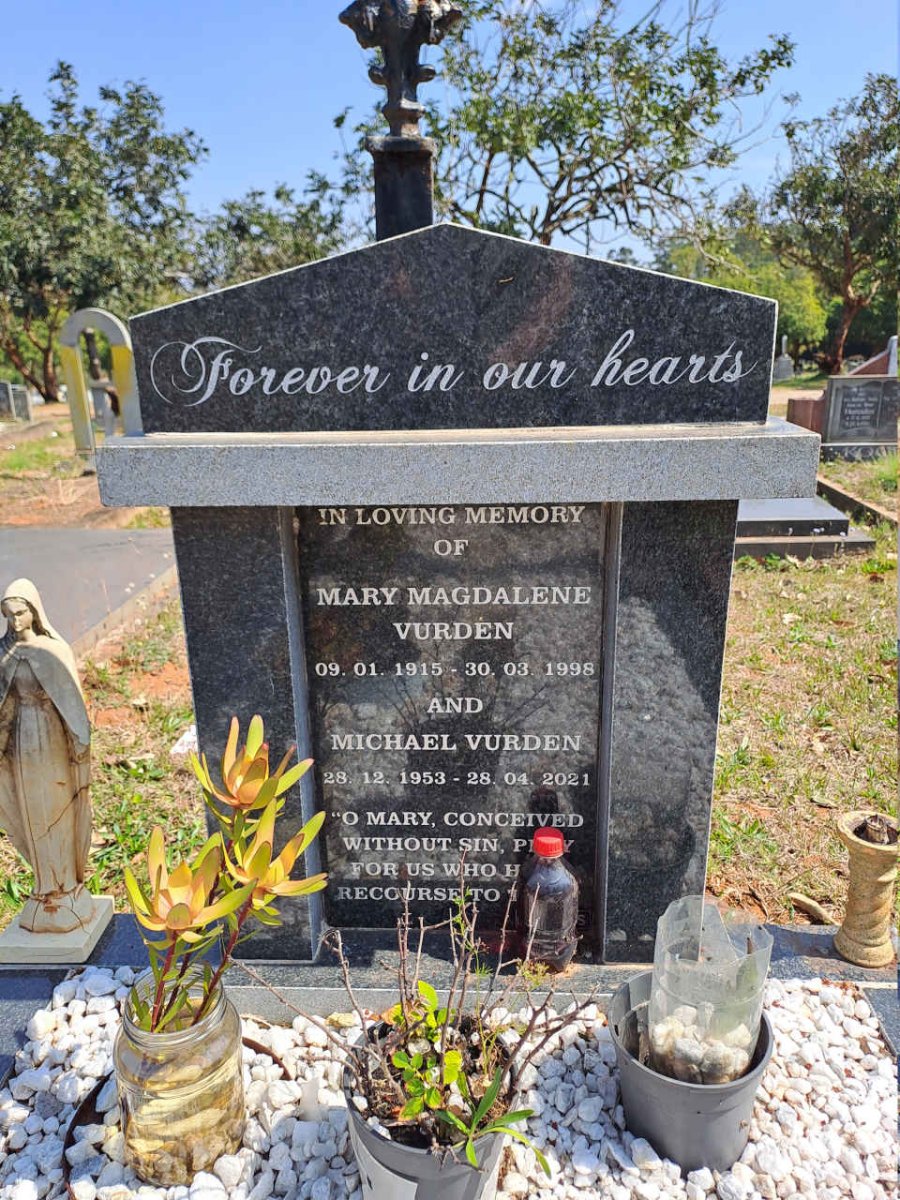 VURDEN Mary Magdalene 1915-1998 :: VURDEN Michael 1953-2021 
