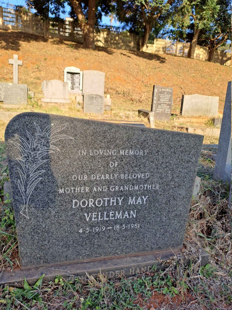 VELLEMAN Dorothy May 1919-1981