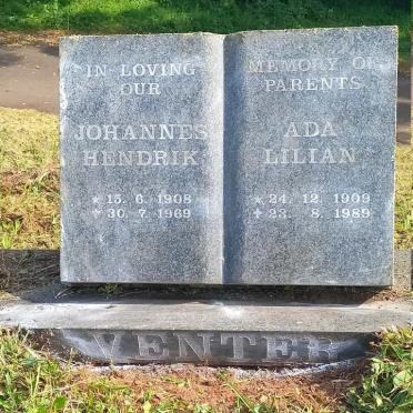 VENTER Johannes Hendrik 1908-1969 & Ada Lilian 1909-1989