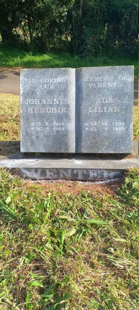 VENTER Johannes Hendrik 1908-1969 & Ada Lilian 1909-1989
