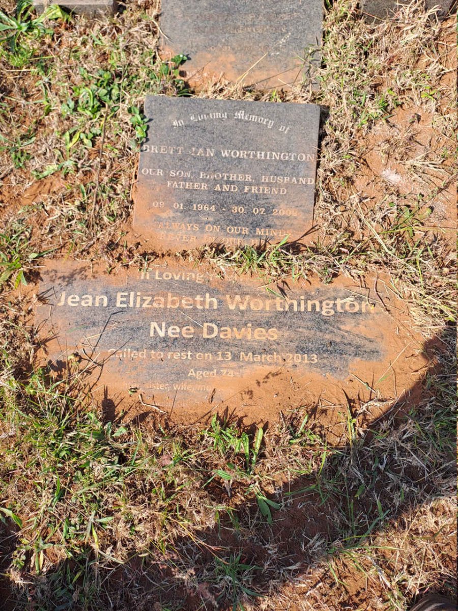 WORTHINGTON Brett Ian 1964-2004 :: WORTHINGTON Jean Elizabeth nee DAVIES  -2013