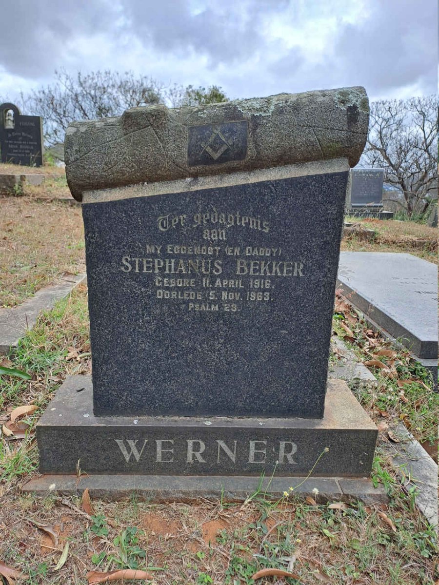 WERNER Stephanus Bekker -1916-1963