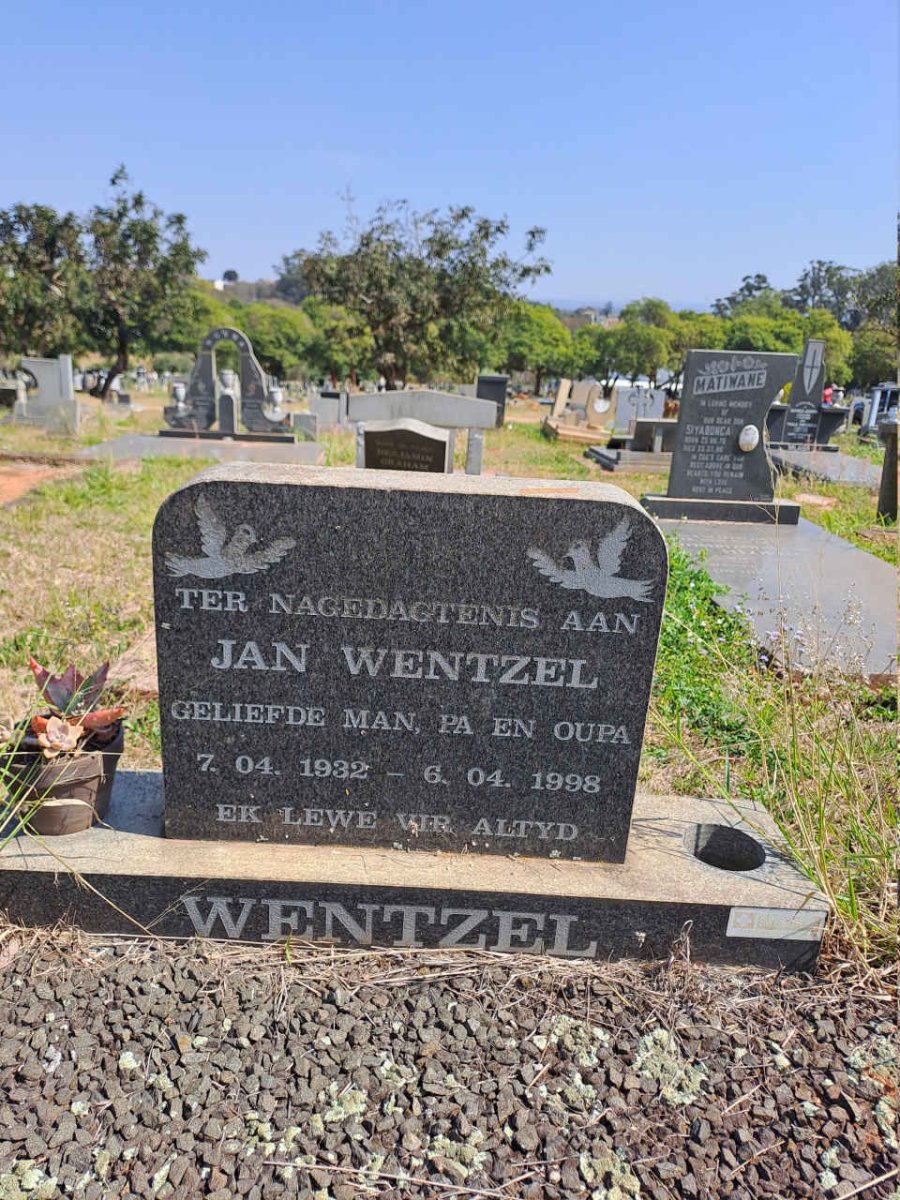 WENTZEL Jan 1932-1998